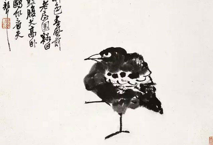 吳昌碩晚年十二開花鳥冊《汗漫悅心冊》