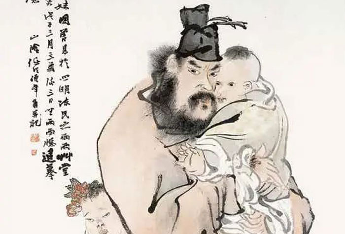 觀任伯年筆下鐘馗：我今欲借先生劍，地黑天昏一吐光