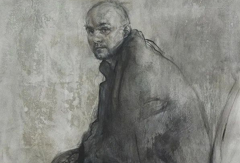 列賓美院教授尼古拉·布洛欣素描人物作品欣賞