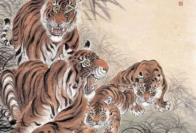 張大千的二哥，畫虎大師張善孖作品欣賞