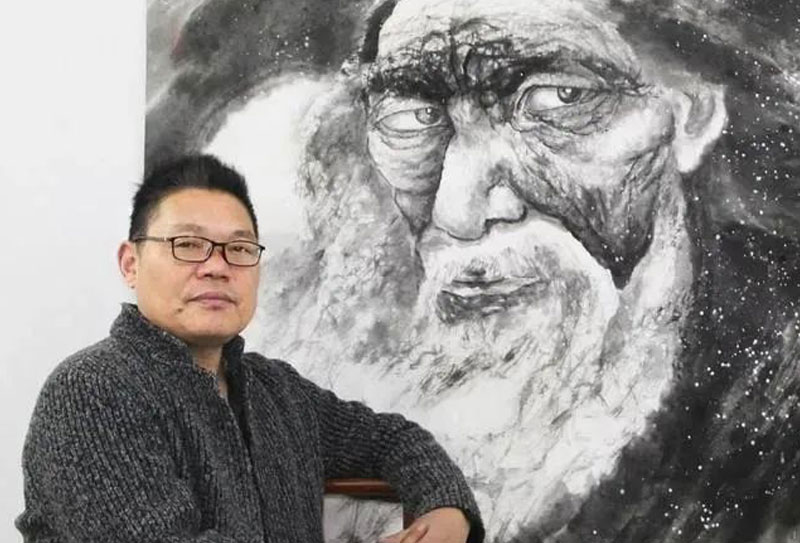 國家一級美術師，青年職業畫家盧建民國畫人物欣賞